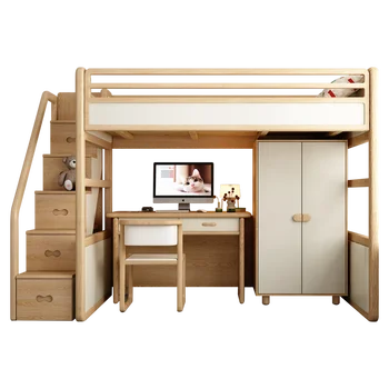 L Kombine Yatak Kitapları Yatak Dolapları Yatağın altında Masa Dolaplı Çocuk Yatağı Yetişkin Üst ve Alt Ranza yatak odası mobilyası