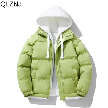 Kabarcık Ceket Erkekler 2023 Kış Açık sıcak tutan kaban Kadın Harajuku Moda Kapşonlu balon ceket Büyük Boy Parkas Unisex Streetwear