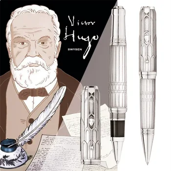 Yazar Victor Hugo Lüks Rollerball Tükenmez Kalemler Katedrali Mimari Tarzı Kazınmış MB Kırtasiye Seri Numarası İle
