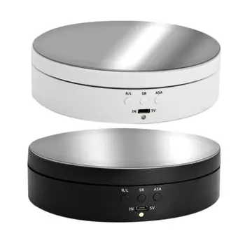 LXAF 3 Hızları Elektrikli Döner Ekran Standı Ayna Turntable Takı Tutucu Pil / USB Güç