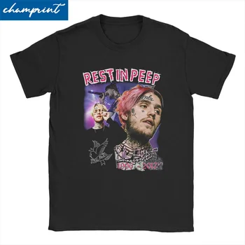 Lil Peep Rapçi Şarkıcı T Shirt Erkek Kadın %100 % Pamuk vintage tişört Crewneck Tees Kısa Kollu Üstleri Yeni Varış