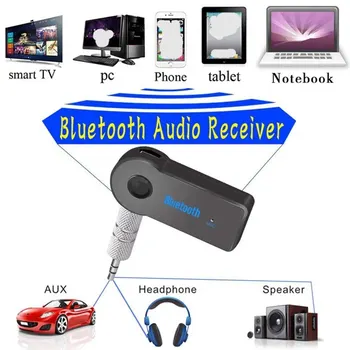 Bluetooth Alıcısı 3.5 mm AUX Ses Fişi Kablosuz Verici Müzik Adaptörü MP3 araba hoparlörü Kulaklık Eller Serbest Çağrı