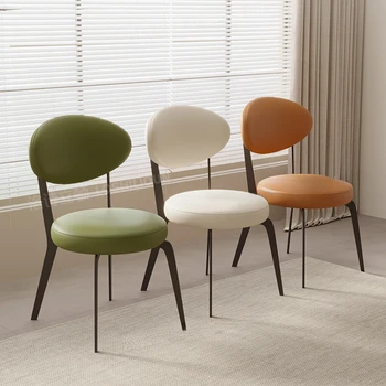 Tabure Arkalığı yemek sandalyeleri Basit Modern Lüks İtalyan Ev yemek sandalyeleri İskandinav Konfor Muebles Hogar salon mobilyaları QF50DC