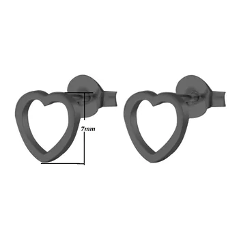 Küçük Ve Narin Ins Süsler Aşk Küpe Oyulmuş Şeftali Kalp Kadın Kulak Kemik Çivi Sevgililer Günü Kulak Takı Hediye
