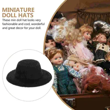 Kumaş Mini Bebek Şapkaları Yeni Siyah Zanaat Şişe Üstleri Şapkalar DIY El Yapımı Parti Kapaklar Parti