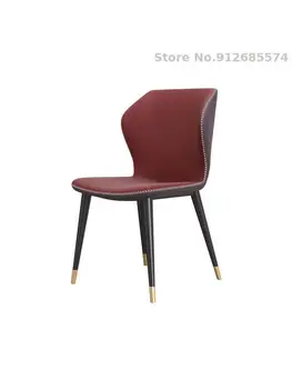 Nordic ışık lüks yemek sandalyesi ev sandalyesi modern minimalist restoran yemek masası ve sandalye net kırmızı ferforje yumuşak