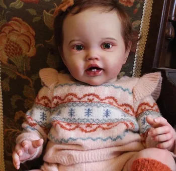 NPK 24 İnç Büyük Bebek Yürüyor Reborn Lottie Prenses Kız Gerçekçi Bebek Bitmemiş Bebek Parçaları dahil Bez vücut ve Gözler