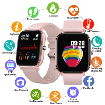 P8 akıllı saat Android İzle 1.4 inç Tam Dokunmatik Ekran Bilezik Spor İzci Kan Basıncı Kol Saati p8 Dafit Smartwatch