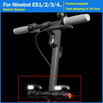 USB şarj edilebilir far Ninebot İçin ES1 ES2 ES3 ES4 Elektrikli Scooter Su Geçirmez 1200mAh 1000 Lümen led ışık Aksesuarları