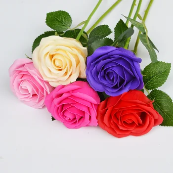 25 adet Büyük Gül yapay çiçek Düğün Parti Ev Ofis Dekor için 8cm Sahte Gül Çiçek Çar sevgililer Günü Süslemeleri