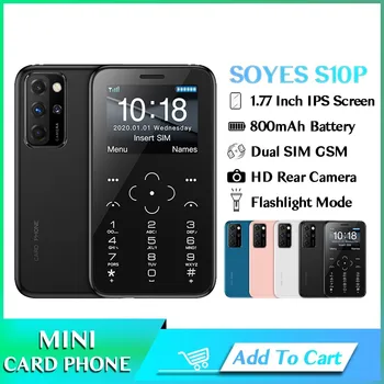 SOYA S10P Mini Kart Yeni Varış Cep Telefonu Ultra ince 2G GSM 800mAh Küçük Taşınabilir Öğrenci Yedek Klavye Cep Telefonu