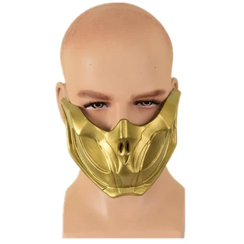 Oyun Mortal Kombat Akrep Hanzo Hasashi Maskesi Cadılar Bayramı Karnaval Parti Cosplay Lateks Maskeleri Sahne