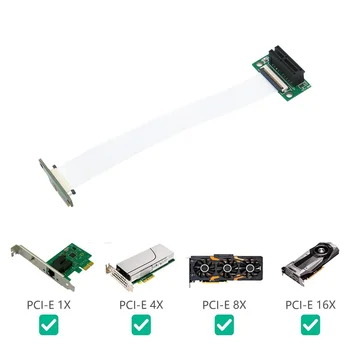 PCI - E 36Pin 1X Uzatma Kablosu ile 12 V Güçler LED ve PCB Plastik Spacer (Duals Dikey 90 Derece Yön)