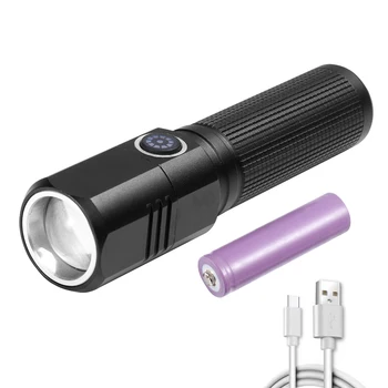 1500LM el lambası Tip - C USB şarj edilebilir flaş ışıklı fener Hayat Su Geçirmez El Feneri Açık Kamp Yürüyüş Avcılık için