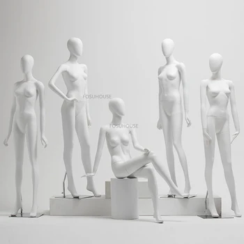 Modern Mat Manken kadın giyim teşhir vitrini Tam Vücut Manken Kadın Sahne Mülkiyet Giyim Mağazası Mankeni
