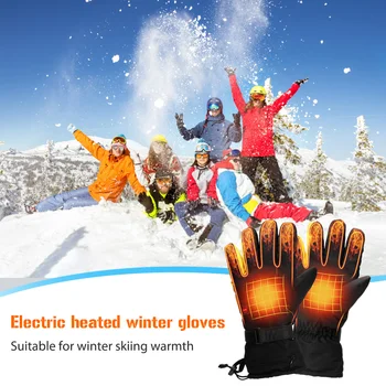 USB termal ısıtmalı eldiven rüzgar geçirmez 1 çift elektrikli ısıtmalı eldiven kış sıcak elektrikli eldiven sabit sıcaklık erkekler kadınlar için