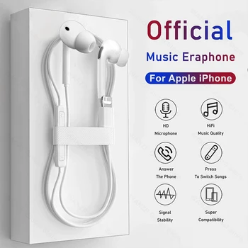 Orijinal Kablolu Kulaklık Apple iPhone 14 13 12 11 Pro Max Mini Bluetooth Kulaklık X XR XS 8 14 Artı SE Kulaklık Aksesuarları