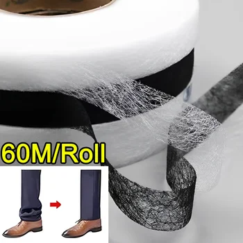 60M Fırınlama Bandı Hemming Bant Kumaş çift taraflı yapışkan Bantlar dokunmamış Nakış Astar Elbise Elbise Ev Kumaş