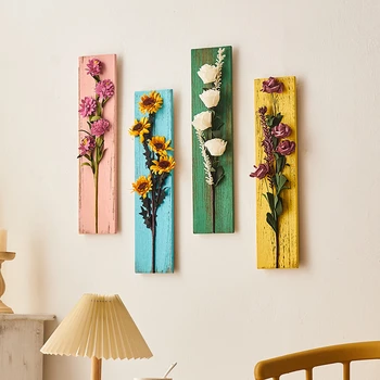 Ev Dekorasyon Aksesuarları yapay çiçek Duvar Asılı Post-modern Tarzı İç oda duvar dekoru Renkli Ofis Süsleri