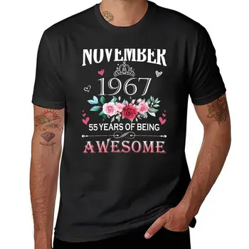 Yeni Kasım 1967 55 Yıl Olma Harika Çiçek Sınırlı Sayıda Yılından Bu Yana Hediye T-Shirt spor fan t-shirt erkek t shirt