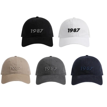 Yetişkinler için Ayarlanabilir Beyzbol Şapkası Unisex Beyzbol Şapkası SPOR 1987 Nakış