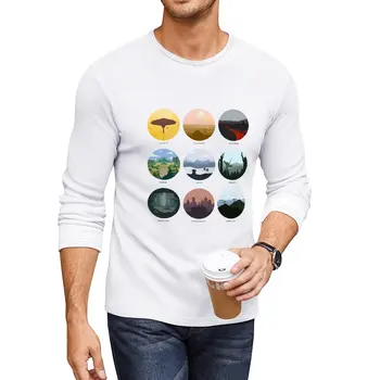 Yeni Minimalist Gezegenler Uzun T-Shirt t shirt adam hayvan baskı gömlek erkekler için sevimli üstleri t shirt erkekler için grafik