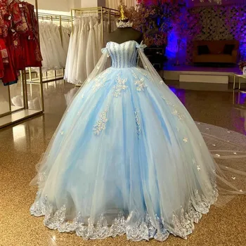 Lüks El Yapımı Quinceanera Elbiseler Kızlar Balo Doğum Günü Törenlerinde Sevgiliye Boncuklu Prenses Tatlı 15 16 Elbise Vestidos Custom Made