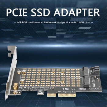 M. 2 NVME PCIE Adaptörü M + B Anahtar NGFF SSD PCI-E 3. 0X4 SATA Genişletme Kartı