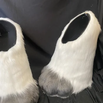 Kürklü Beastfoot Beastwear Kayış Kavisli Bacaklar ile Varsayılan 3D Baskılı Ayak Kabuk Anti Yerçekimi Kış Etek Dış Giyim için