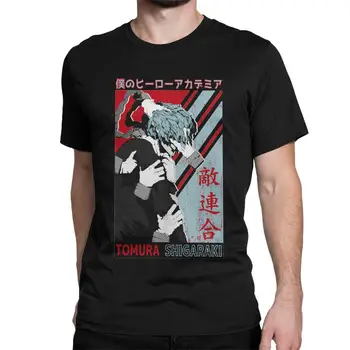 Yenilik Tomura Shigaraki My Hero Academia T-Shirt Erkekler için %100 % Pamuklu T Shirt Anime Kısa Kollu Tees doğum günü hediyesi Elbise