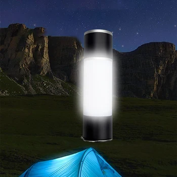 Kamp feneri LED Alüminyum Geri Çekilebilir El Feneri İle Çok Fonksiyonlu Şarj Edilebilir Geri Çekilebilir El Feneri masa lambası
