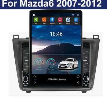 5G LTE +WİFİ Android 12 Mazda 6 İçin Rui kanat 2007-2012 Tesla Tipi Araba Radyo Multimedya Video Oynatıcı Navigasyon GPS RDS
