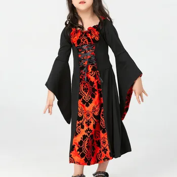 Kız Vampirina Elbise Çocuk Cosplay Vampir Kostüm Cadılar Bayramı Cadı Kostüm Karnaval Parti Giyinmek Elbise Parti Hediye
