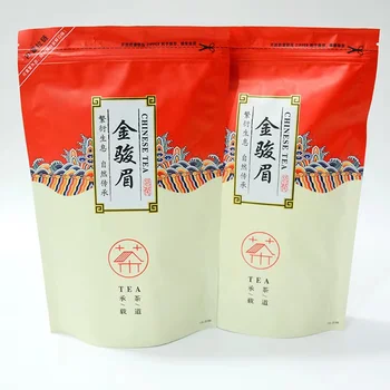 250g / 500g Çin Jinjunmei çay seti fermuarlı çantalar Wuyi jinjunmei Siyah Oolong Çay Geri Dönüşümlü Sızdırmazlık Hiçbir Ambalaj Çanta