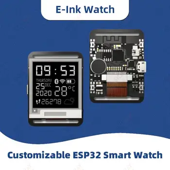 ESP32 akıllı saat E-mürekkep Ekran Ayarlanabilir DIY Arama 3D Yazıcı Kılıfları Özelleştirilebilir İle Bağlayın Bluetooth Ve Wi-fi