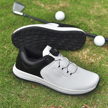 Yeni Rahat golf ayakkabıları erkek Boyutları 39-48 Lüks Golf spor ayakkabı Açık Anti Kayma yürüyüş ayakkabısı Yüksek Kaliteli spor ayakkabı