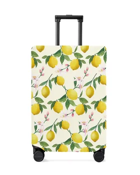 Yaz Limon Meyve Çiçek Seyahat Bagaj Kapağı Elastik Bagaj Kapağı İçin 18-32 İnç Bavul Kılıfı tozluk Seyahat Aksesuarları