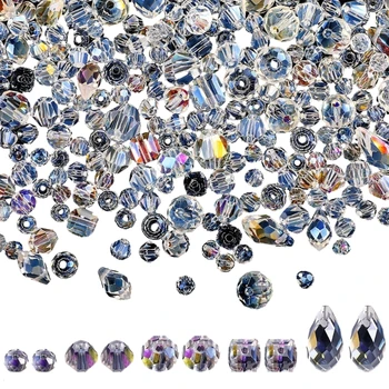 1300 Adet Takı Yapımı Cam kristal boncuklar Diş Rondelle Boncuk Faceted Rondelle Boncuk Dekoratif Cilalı boncuk seti