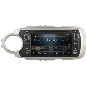 Android 12 Araba Radyo Multimedya Oynatıcı Toyota Yaris için Gümüş 2012 2013 2014 2015-2017-2050 Navigasyon GPS DSP 2din DVD