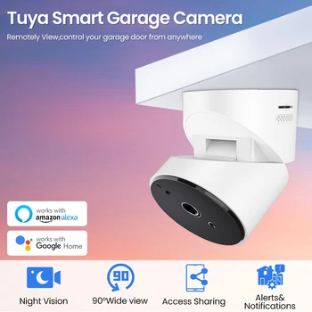Tuya Akıllı WiFi Garaj Kapısı Açacağı Kontrol Kamera ile Gerçek zamanlı İzleme SmartLife APP Uzaktan Alexa Google Ev ile Çalışır
