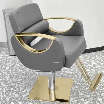 Işık Lüks Asansör berber sandalyeleri Kuaför Profesyonel berber koltuğu Moda salon mobilyaları Güzellik Salonu kuaför sandalyesi