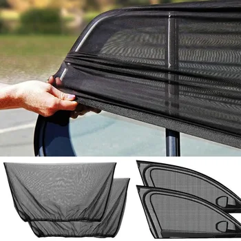 2 adet Araba Örgü Pencere Tonları Kapak Araba Güneş Şemsiyeleri Güneş Koruyucu Örgü Araba Arka Yan Pencere Perdeleri sineklikler Ekran UV Koruma
