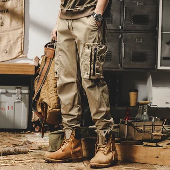 Taktik Kargo Pantolon Erkekler Açık Banliyö Eğitim Askeri Uzun Pantolon Erkek Rahat Çoklu Cepler Düz Joggers Pantolon
