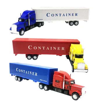 1: 50 Simülasyon Alaşım Konteyner Traktör Büyük Kamyon Modeli Oyuncak Konteyner Kamyon Patinaj (Küçük Araba Olmadan) erkek çocuk oyuncakları Çocuklar İçin
