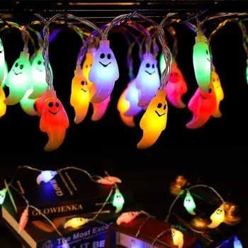 Cadılar bayramı LED hayalet tatil ışıkları ürkütücü hayalet festivali KTV gece kulübü Bar parti sahne dekorasyon atmosfer oluşturma