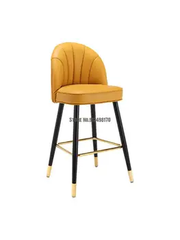 Bar taburesi yüksek sandalye basit Modern ışık lüks ev italyan ada masa sandalye kuyumcu özel tabure sandalye 55cm