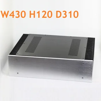Standart W430 çok fonksiyonlu şasi DIY ısı emici güç tüp amplifikatör konut Preamp AMP kulaklık durumda DAC alüminyum kabuk PSU