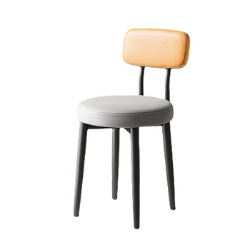 Modern Minimalist Yemek Sandalyeleri Metal Bacaklar Benzersiz Tasarımcı Yemek Sandalyesi