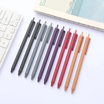 10 ADET Jel Kalemler Sadelik Retro Basın Büyük Kapasiteli Karbon Öğrenci Ofis Okul Pratik Basit Güzel Yeni Ürün