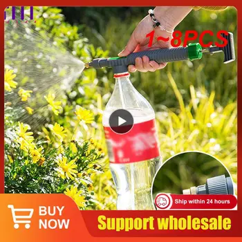 1~8 ADET Yüksek Basınçlı hava pompası Manuel Püskürtücü Ayarlanabilir içme şişesi sprey başlığı Memesi Bahçe Sulama Aracı Püskürtücü Tarım